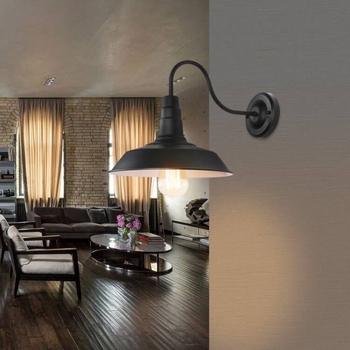 Loftová retro priemyselná nástenná lampa, vhodná na vonkajší balkón a chodbu, kovový dizajn s motívom pokrievky hrnca, americký štýl