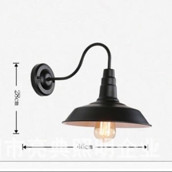 Loftová retro priemyselná nástenná lampa, vhodná na vonkajší balkón a chodbu, kovový dizajn s motívom pokrievky hrnca, americký štýl