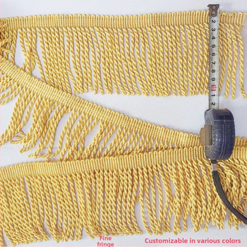 Nový závesový doplnok — čipkovaný strapec, stočený strapec, 12 cm dlhý, na závesy a okraj pohovky, z polyesterovej priadze