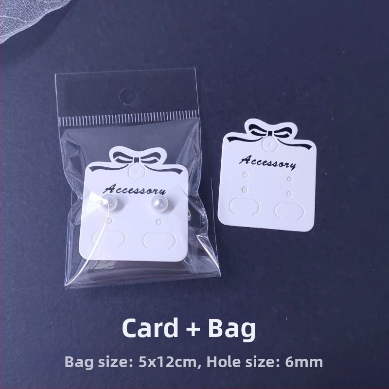Kartičky na balenie náušníc v kórejskom štýle, 925 strieborná ihla, pre DIY tri páry náušníc (100 ks)