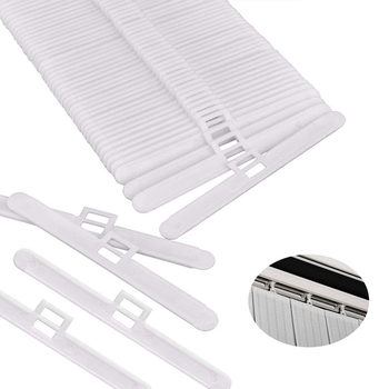 Set od 10 plastičnih držača za zavjese, 127 mm, dvostruka rupa, za vertikalne žaluzije
