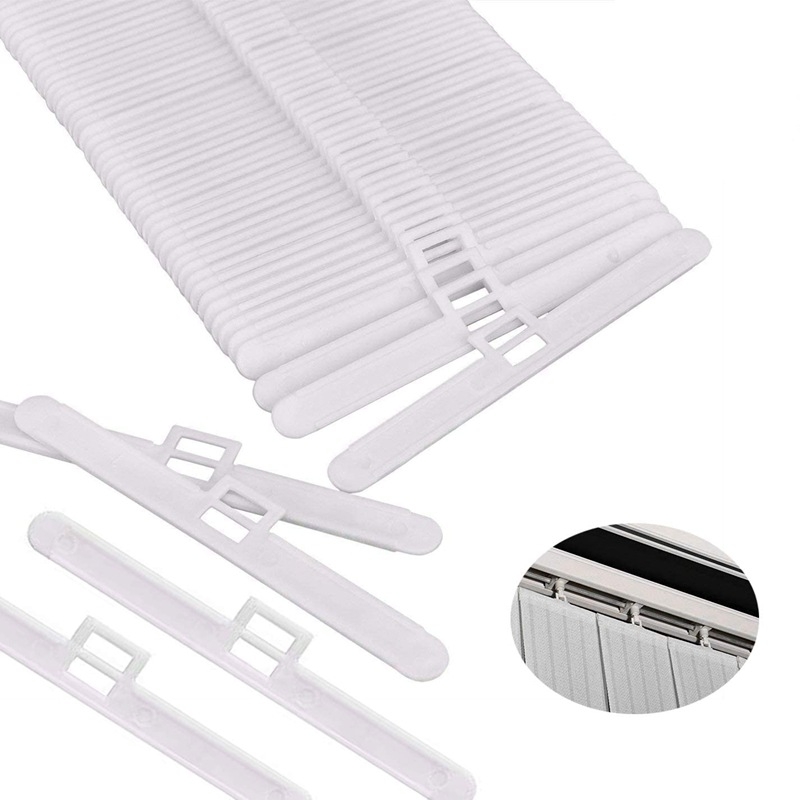 Set od 10 plastičnih držača za zavjese, 127 mm, dvostruka rupa, za vertikalne žaluzije