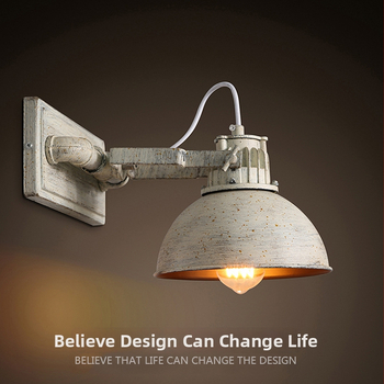 Stenná lampa do spálne v štýle európsko-americkom, retro nostalgia, kreatívny dekor pre kaviareň-bar, chodbu a obývaciu izbu