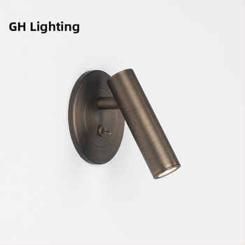 Rotujúca zapustená LED lampa na čítanie so spínačom, moderný minimalistický štýl