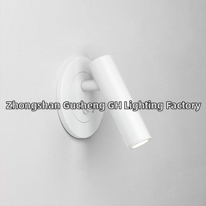Rotujúca zapustená LED lampa na čítanie so spínačom, moderný minimalistický štýl