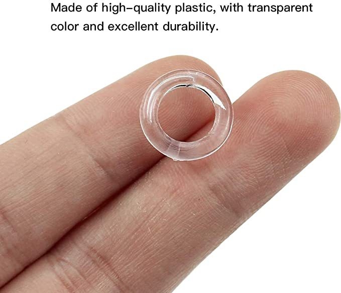 Set od 100 prozirnih rimskih prstenova za zavjese, 13x8 mm, pribor za šivanje šnure