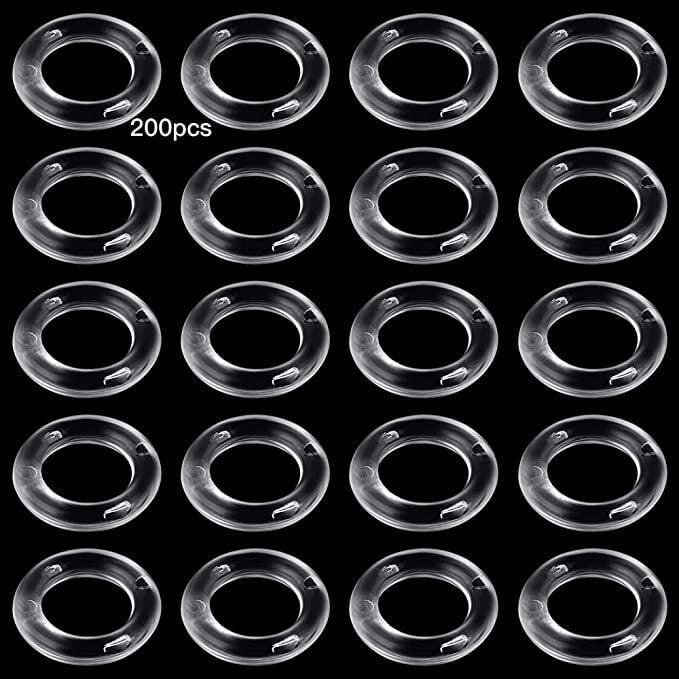 Set od 100 prozirnih rimskih prstenova za zavjese, 13x8 mm, pribor za šivanje šnure