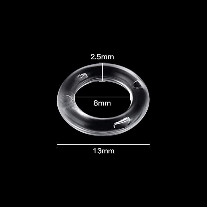 Set od 100 prozirnih rimskih prstenova za zavjese, 13x8 mm, pribor za šivanje šnure