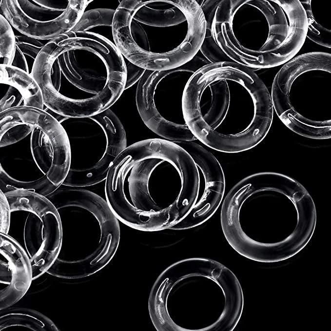 Set od 100 prozirnih rimskih prstenova za zavjese, 13x8 mm, pribor za šivanje šnure