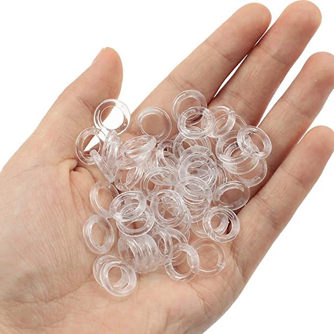 Set od 100 prozirnih rimskih prstenova za zavjese, 13x8 mm, pribor za šivanje šnure