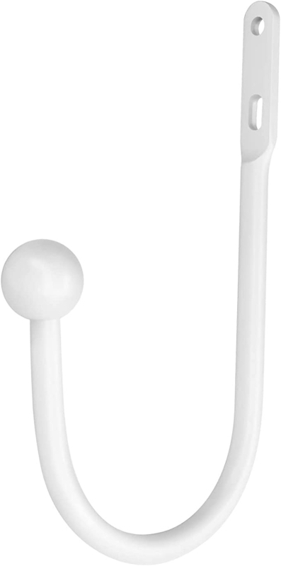 Bijeli dodaci za zavjese, kuka od aluminijske legure, velika zakrivljena kuka, 16 cm