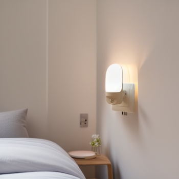 Prilagođena LED noćna lampa sa senzorom, zidna lampa za spavaću sobu, napajanje iz utičnice, EU/UK/AU/US standardi