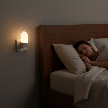 Prilagođena LED noćna lampa sa senzorom, zidna lampa za spavaću sobu, napajanje iz utičnice, EU/UK/AU/US standardi