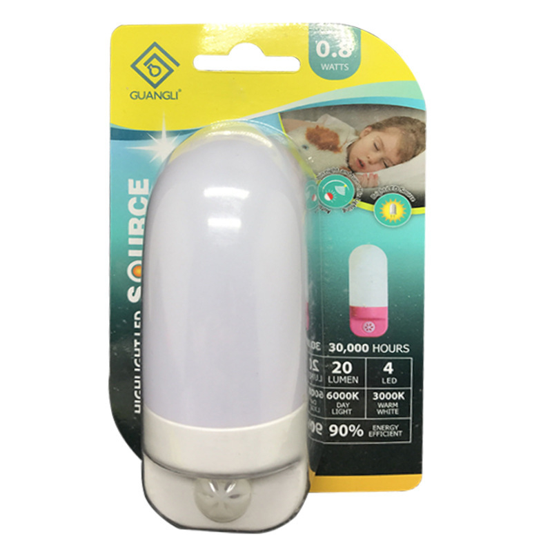 Prilagođena LED noćna lampa sa senzorom, zidna lampa za spavaću sobu, napajanje iz utičnice, EU/UK/AU/US standardi