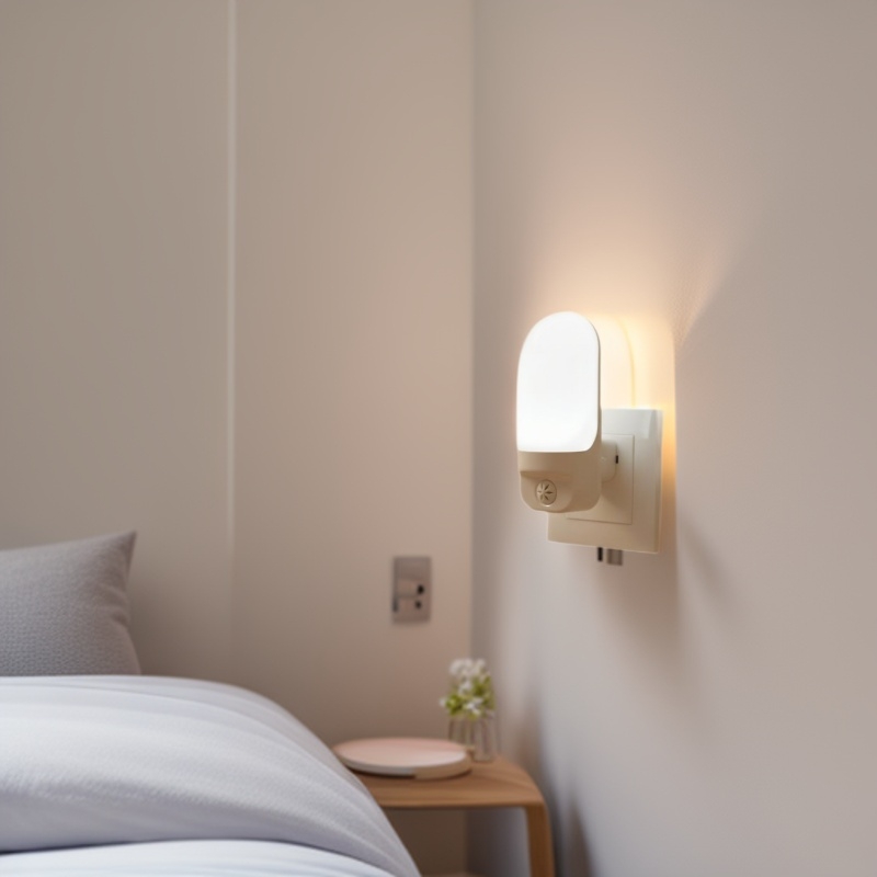 Prilagođena LED noćna lampa sa senzorom, zidna lampa za spavaću sobu, napajanje iz utičnice, EU/UK/AU/US standardi