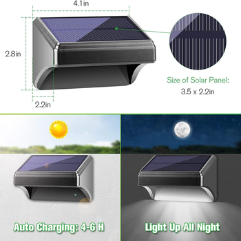 Solarna zidna lampa za vanjsko osvjetljenje krajolika, LED, gradijent boja, IP44