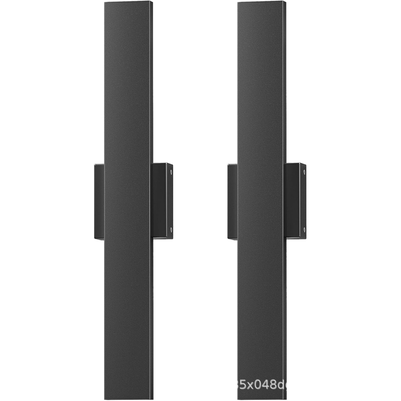 LED vanjska zidna svjetiljka s pozadinskim osvjetljenjem, s promjenjivim intenzitetom, pravokutna, Wi‑Fi i Bluetooth, prilagodljiva za hodnik i dvorište
