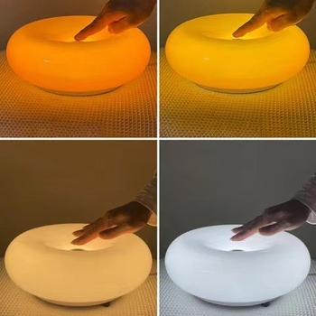 Zidna lampa u obliku krofne, inspirirana vintage Bauhaus, s dodirnim prekidačem, ambijentalno osvjetljenje za spavaću sobu i dnevni boravak