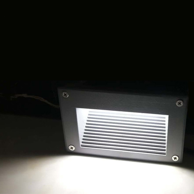 LED ugrađena kutna svjetiljka, vodootporna svjetiljka za stepenice i hodnik, kvadratna zidna svjetiljka s projekcijom