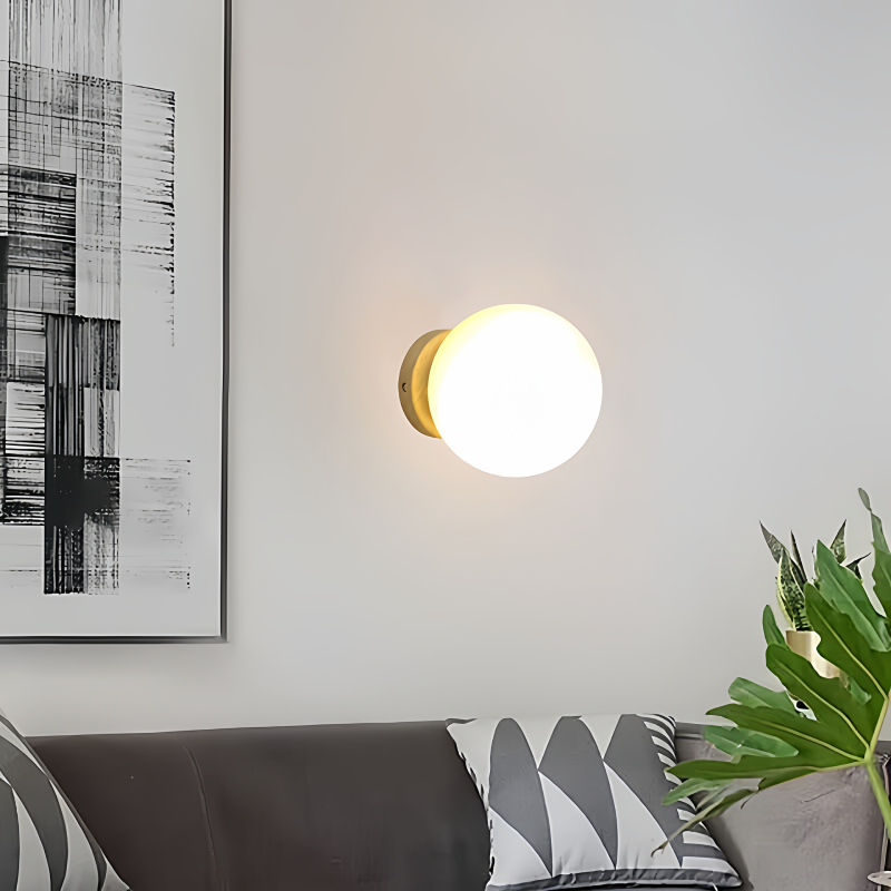 LED zidna lampa za spavaću sobu i dnevni boravak, francuski stil, zapadni dizajn sa staklenim sjenilom, za balkon, stepenice i hodnik