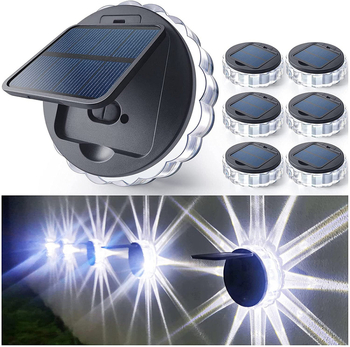 KOMILT Solarni zidni LED svjetiljka za vrt sa senzorom, IP55, 3000K