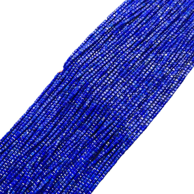 Lapis lazuli facettirane kubične perle – polugotovi dijelovi za DIY i dodaci