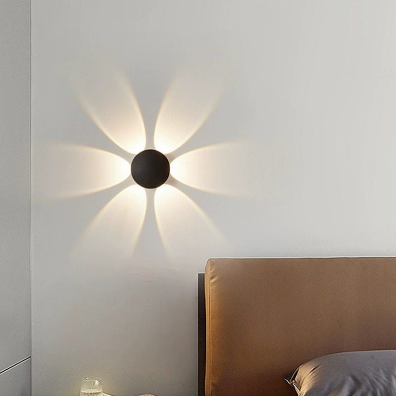 Lampa sa senzorom u obliku cvijeta, magnetsko učvršćivanje, bežično punjiva ambijentalna zidna rasvjeta za hodnik, s automatskim senzorom pokreta i noćnim svjetlom
