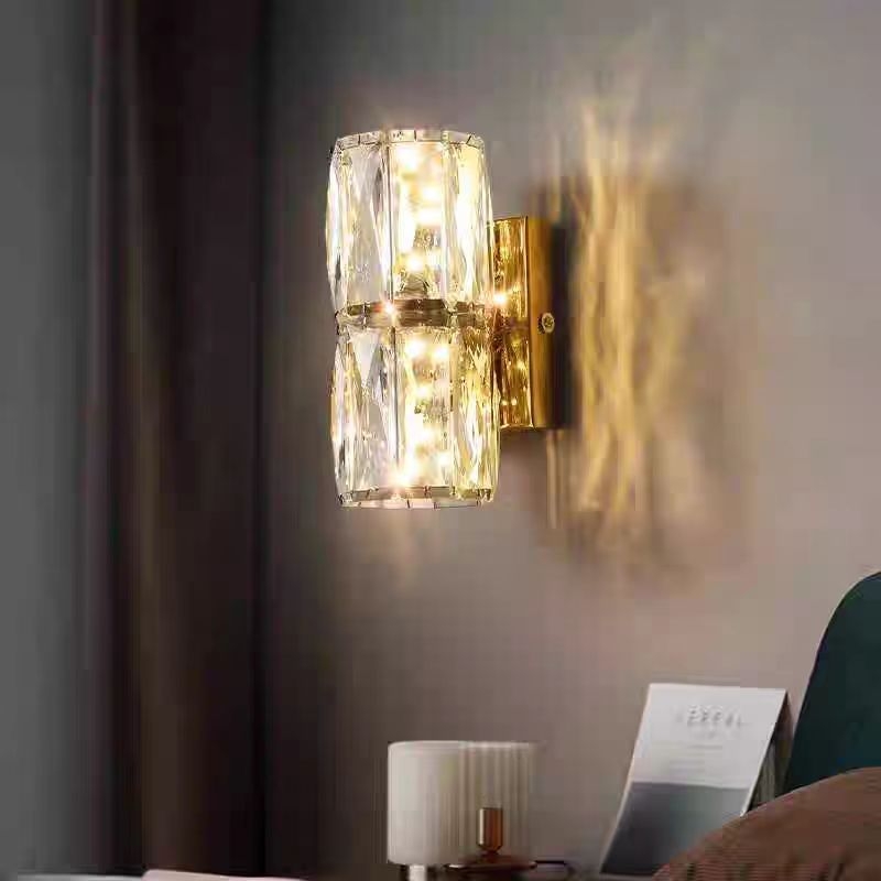 Krištalna zidna lampa za spavaću sobu i dnevni boravak, luksuzna zidna svjetiljka za stubište i hodnik
