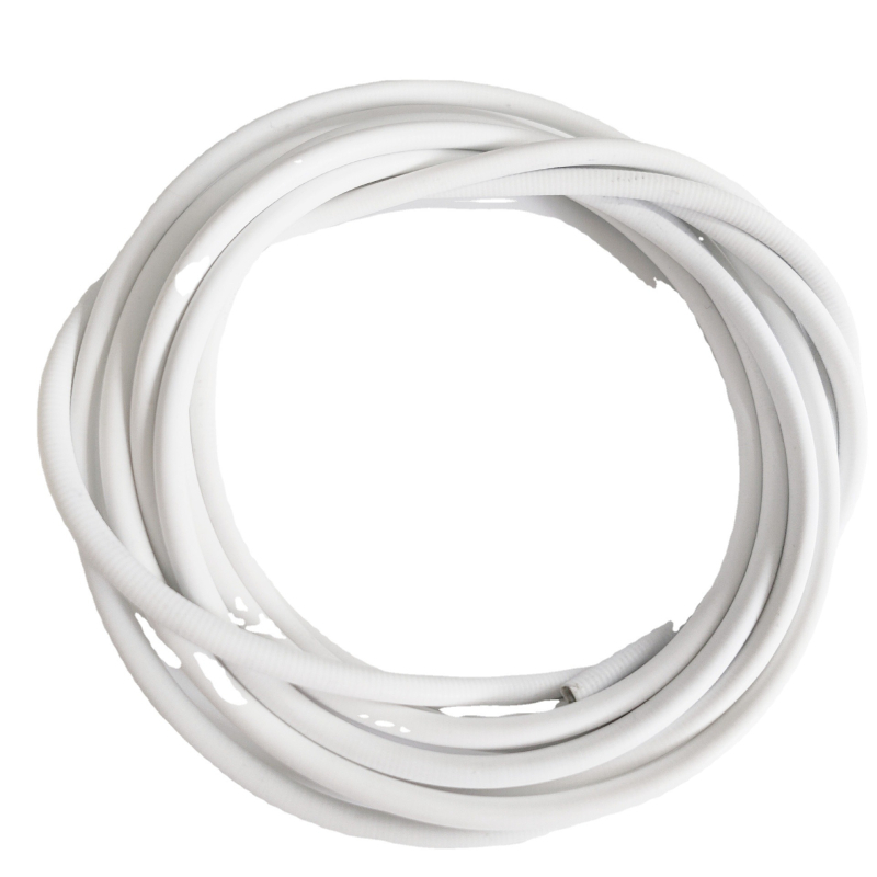 Plastično obloženo zavjesno užad, 5 m, 12 kuka, bijela