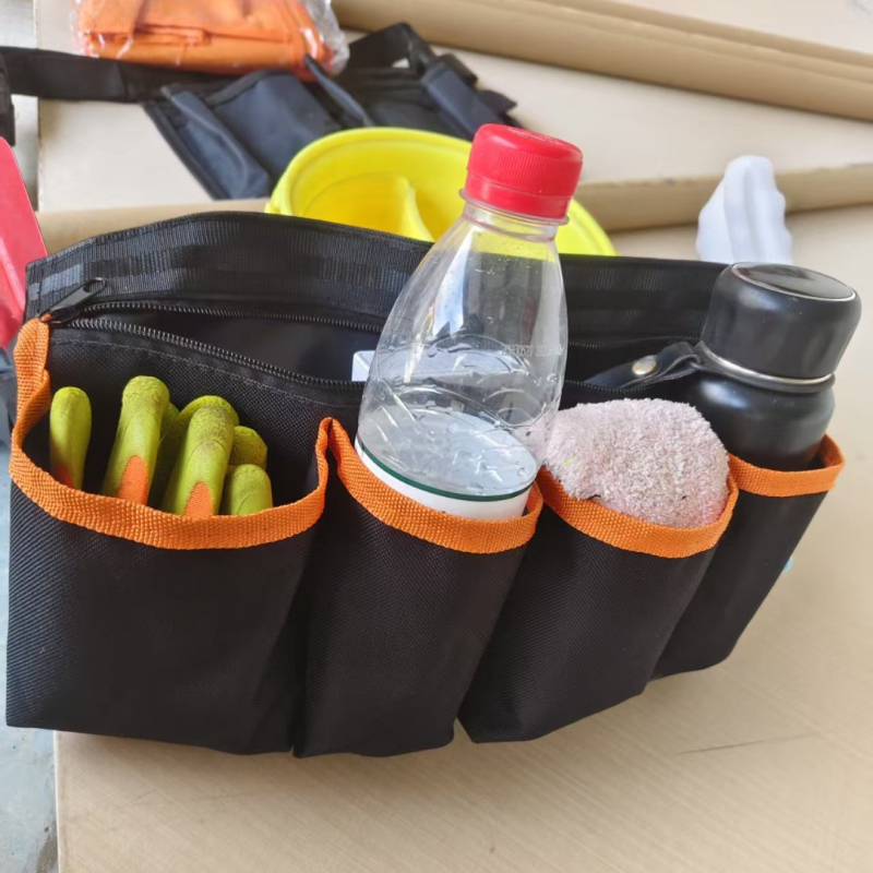 Torba za alat na pojasu s produženim zatvaračem, vodootporna, velika, višestruka namjena za čišćenje, održavanje nekretnina, uređenje okoliša i blagajničke poslove u trgovačkom centru.