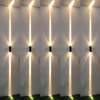 Vanjska LED zidna svjetiljka s tri zrake, aluminij, za balkon, stubište i hodnik, 3000K/6000K, IP65