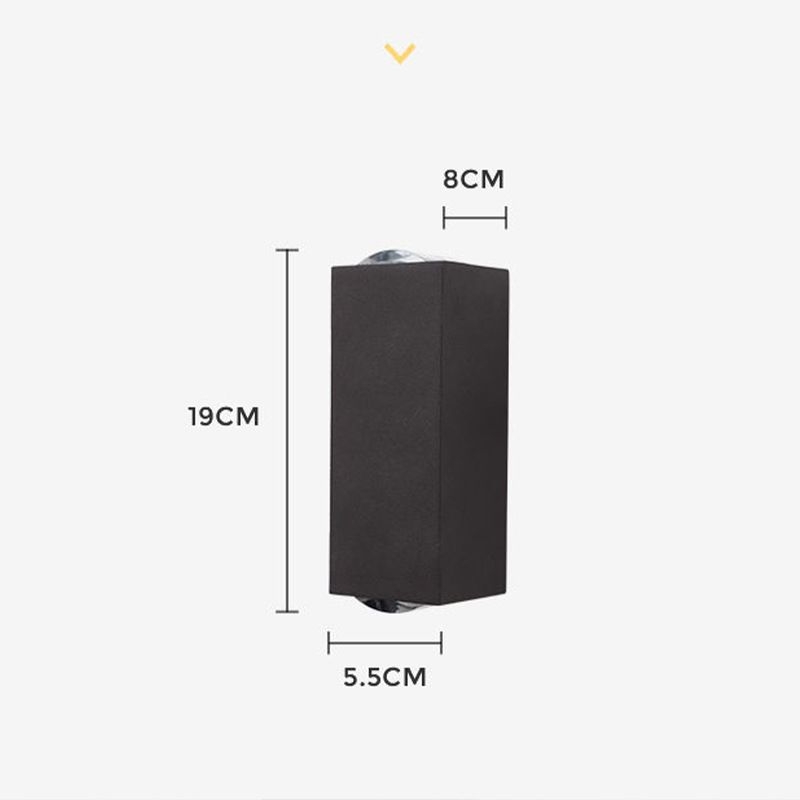 Vanjska LED zidna svjetiljka s tri zrake, aluminij, za balkon, stubište i hodnik, 3000K/6000K, IP65