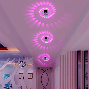 LED kružna zidna svjetiljka — aluminij, moderna svjetiljka s promjenom boje za spavaću sobu