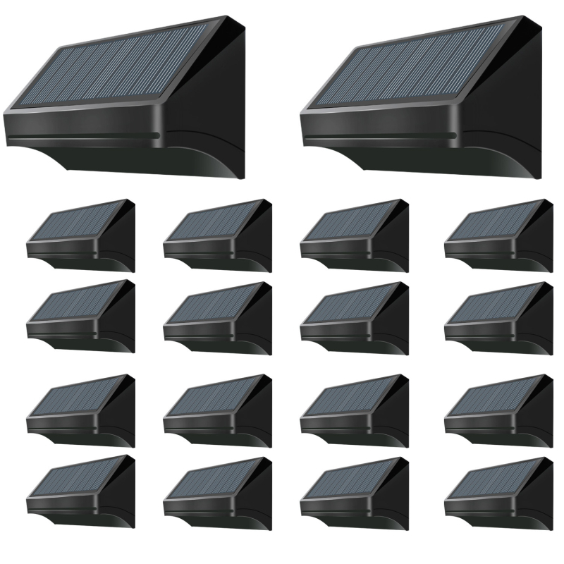Patentirana nova vanjska solarna zidna svjetiljka RGBW – visoke svjetline za kut, ogradu i stepenice