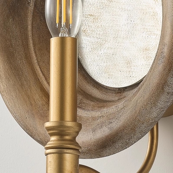Zidna lampa od drveta s umjetničkim ogledalom, američki retro stil, francuski kreativni dizajn, za spavaću sobu, dnevni boravak, pozadinu televizora i hodnik