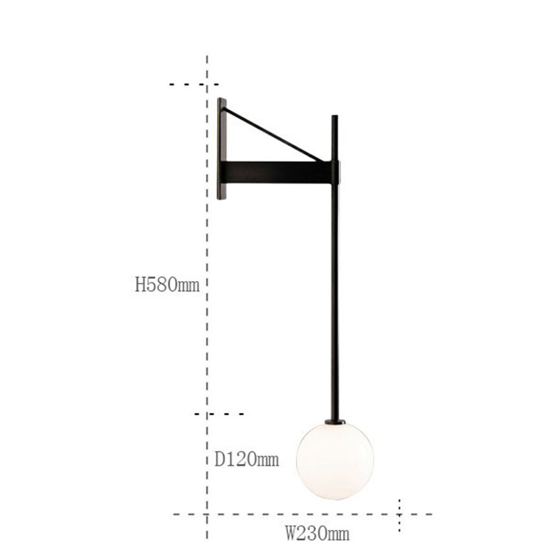 Skandinavski minimalistički linearni LED zidna svjetiljka za dnevni boravak i spavaću sobu