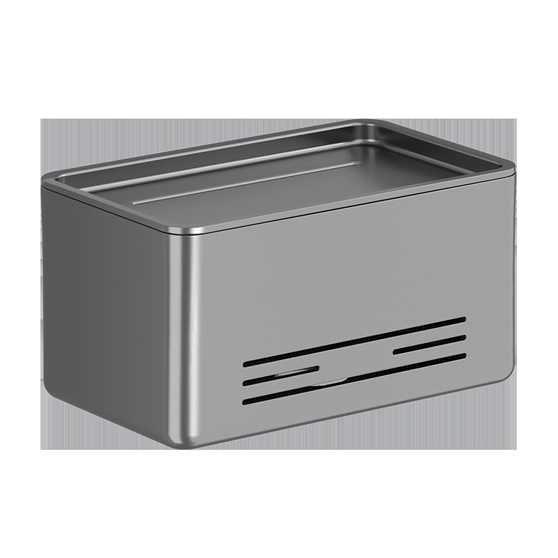 Zidna kutija za toaletni papir, vodootporna, bez bušenja, plastika, crno-siva, moderan minimalistički dizajn