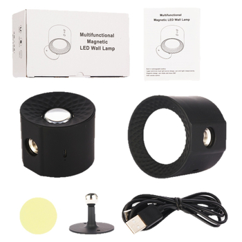 Magnetna zidna lampica USB punjiva, RGB LED, 3 temperature boje, regulabilna svjetlina, daljinsko upravljanje, noćna svjetiljka