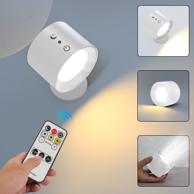 Magnetna zidna lampica USB punjiva, RGB LED, 3 temperature boje, regulabilna svjetlina, daljinsko upravljanje, noćna svjetiljka
