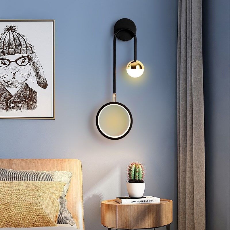 Zidno svjetlo za spavaću sobu, noćno svjetlo, moderni minimalistički skandinavski stil, LED rasvjeta za dnevni boravak i pozadinu televizora