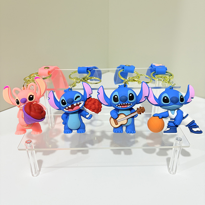 Privjesak za ključeve Stitch — crtani dizajn studentskog kampusa, sladak privjesak za kostimiranu zabavu