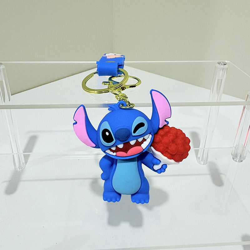 Privjesak za ključeve Stitch — crtani dizajn studentskog kampusa, sladak privjesak za kostimiranu zabavu