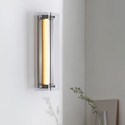 Talijanska minimalistička stenska lampa sa staklenim sjenilom za spavaću sobu i dnevni boravak