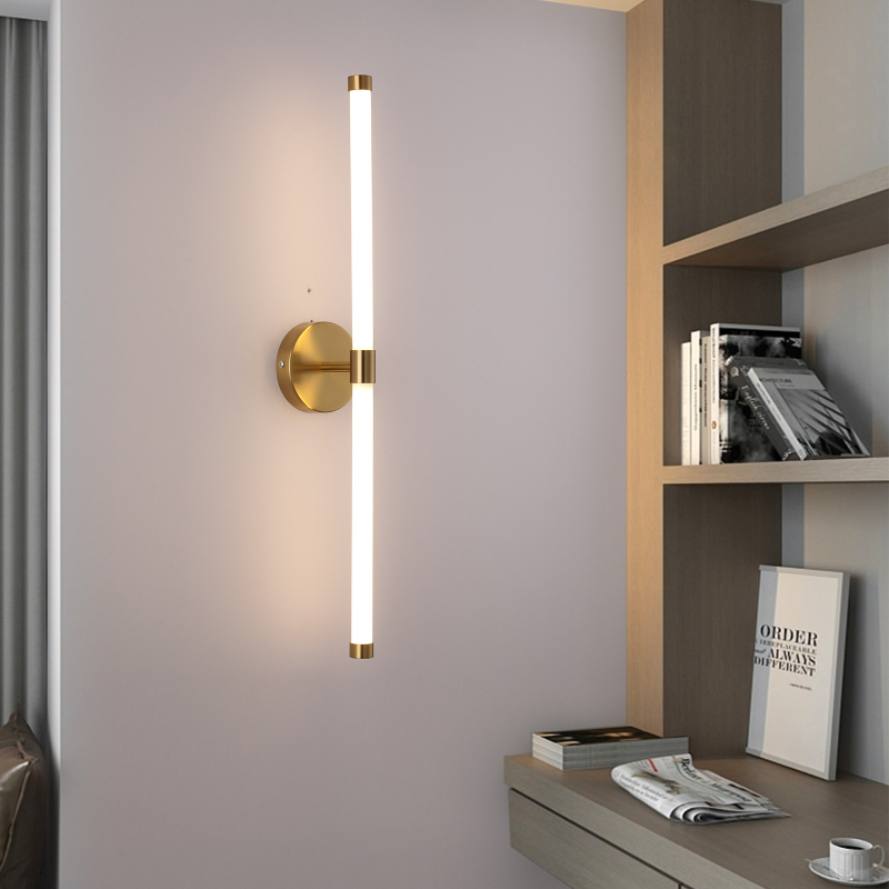 Zidna LED svjetiljka s dugom štapom, nordijski stil, osvjetljenje gore-dolje; pogodna za spavaću sobu, dnevni boravak, hotel i gostinjsku sobu