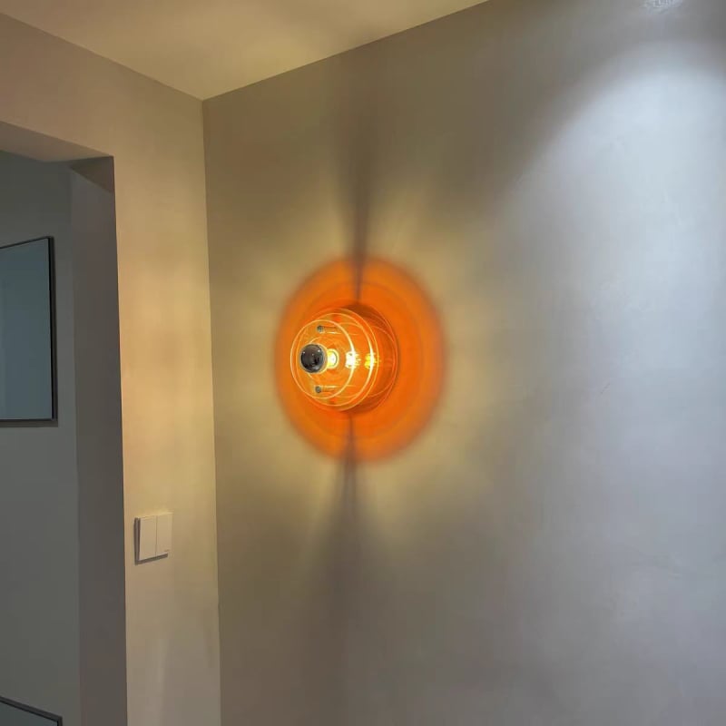 Zidna svjetiljka Space Age s letećim diskom, Bauhaus 70-ih, za dnevni boravak i spavaću sobu