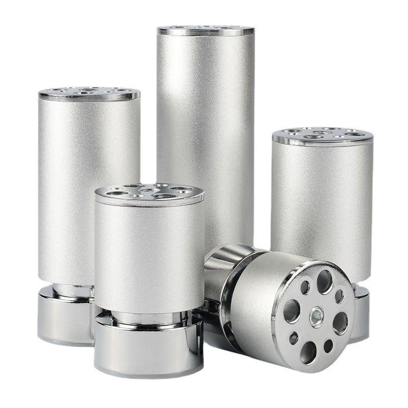 Aluminijske noge za namještaj: za krevete i kauče, podizne noge noćnih ormarića, držači za ormariće i stolove, anodizirani završetak, model TNG-0013