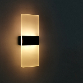 LED zidna svjetiljka od akrila i aluminija, kreativni minimalistički dizajn, za spavaću sobu, dnevni boravak, blagovaonu, hotel, studij ili hodnik.
