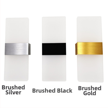 LED zidna svjetiljka od akrila i aluminija, kreativni minimalistički dizajn, za spavaću sobu, dnevni boravak, blagovaonu, hotel, studij ili hodnik.