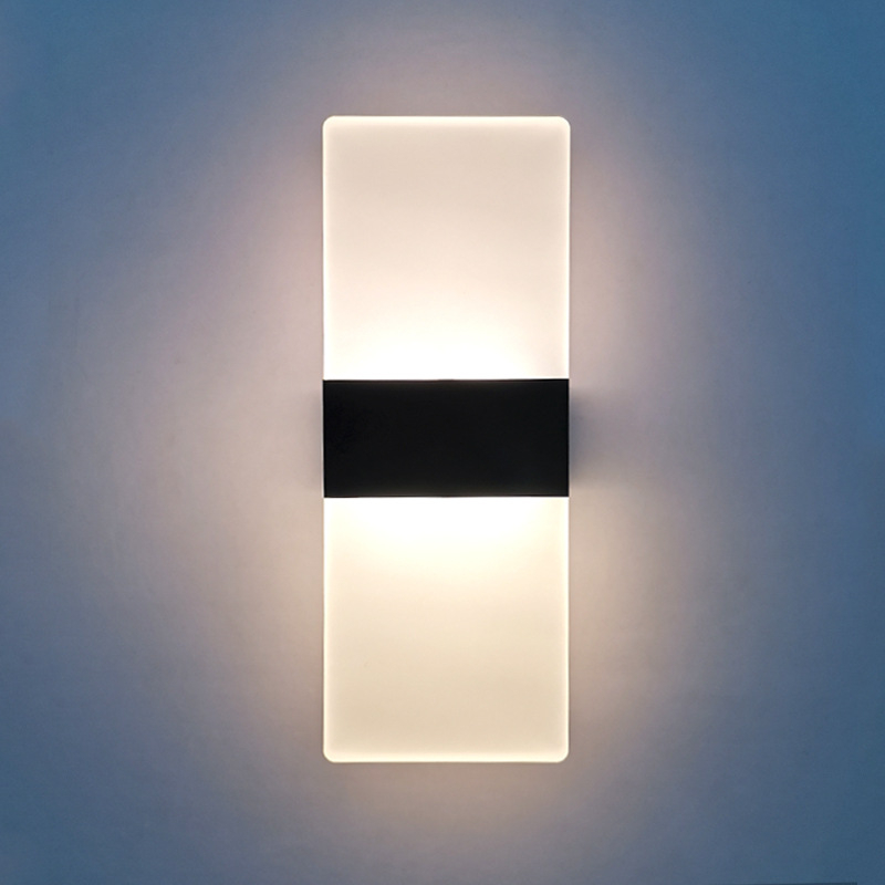 LED zidna svjetiljka od akrila i aluminija, kreativni minimalistički dizajn, za spavaću sobu, dnevni boravak, blagovaonu, hotel, studij ili hodnik.