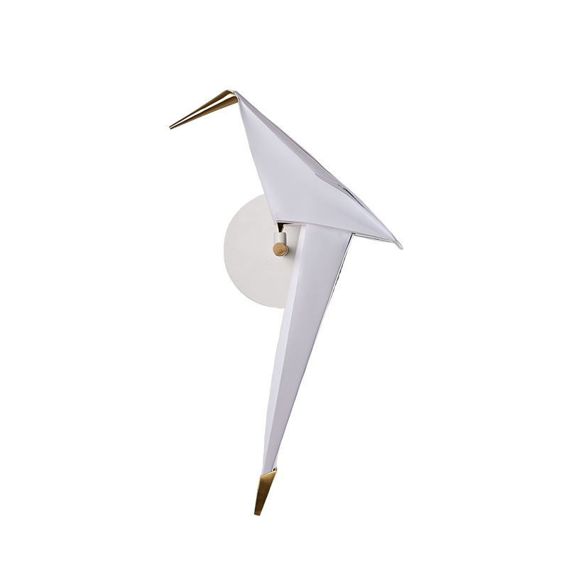 Zidna svjetiljka s motívom origami ptice – skandinavski minimalistički stil za dnevni boravak, blagovaonicu, stubište i spavaću sobu